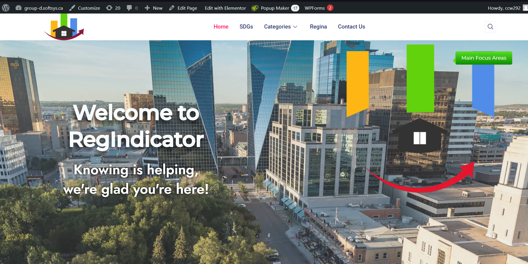 home page